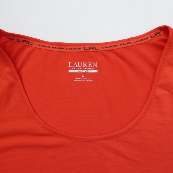 RALPH LAUREN ACTIVE BRAND WOMENS RED BLACK SIDE STRIPE KNIT LONG SLEEVE - LARGE - Picture 6 of 9